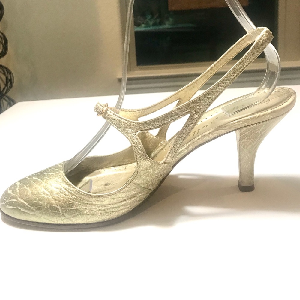 Anthropology-Bettye Muller Gold Metallic Heels